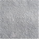  Elegance silver dombornyomott papírszalvéta 33x33cm, 15db-os
