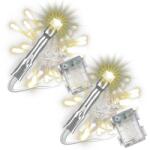  Karácsonyi LED lánc 2x50 dióda 5 m időzítő meleg fehér (BA11464_SL2)