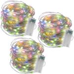  LED fényfüzér 3 x 40 LED színes időzítős beltéri 4 m (BI11547_B_SL3)