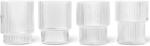 ferm LIVING Pahar de apă RIPPLE 200 ml, set de 4 buc, transparent, ferm LIVING (FERM5438) Pahar