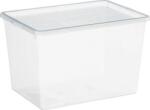 Plast Team Iris Basic Shoebox Műanyag Tárolódoboz tetővel 11, 5L - Átlátszó (TEA000432) (TEA000432)