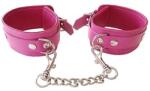 Rouge Leather Wrist Cuffs Pink
