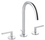 Kludi Nova Fonte Puristic mosdó csaptelep lefolyógarnitúrával, 3 lyukas, króm (KL-201430515)