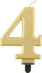GoDan Arany 4-es Metallic Számgyertya, Tortagyertya (GODA2076) (GODA2076)