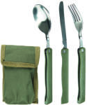 Mil-Tec Evőeszköz CAMPING összecsukható 3db tokkal olívazöld