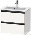 Duravit KETHO. 2 61x39 cm-es 2 fiókos alsószekrény mosdó és csaptelep nélkül, szupermatt fehér K25255084840000 (K25255084840000)