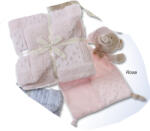 Gamberritos takaró - plüss 80x110cm plüss szundikendővel maci rózsaszín 11007 - babycenter-online