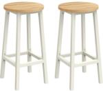 VASAGLE Bárszék szett, 2 db-os, konyhai bárszék, bézs és fehér tölgy színben (LBC032W09V1)