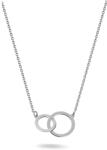  Ródiummal bevont ezüst nyaklánc összekapcsolódó karikákkal IS4447AN