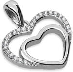 Heratis Forever Ródiummal bevont ezüst dupla szív medál IS4064A