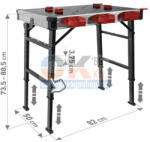 Extol állítható munkapad, 85x60 cm (e4759990) (e4759990)