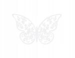 Party Deco Papír Pillangó dekoráció, 8×5cm, 10db, fehér (ZPM1D)