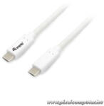 Equip Átalakító Kábel - 128361 (USB-C 3.2 Gen1 to USB-C, apa/apa, PD: 60W, fehér, 1m) (128361) - pixelcomputer