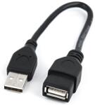 Gembird USB 2.0 hosszabbító kábel, 0.15m, fekete (CCP-USB2-AMAF-0.15M)