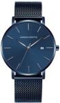 Hannah Martin Ceas barbatesc Hannah Martin Afisaj Analog Casual Mecanism Quartz Afisaj Albastru Ceas