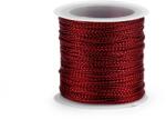 Fashion Fonott lurex zsinór, karácsonyi, Ø0, 1mm, 30m, 310336, piros