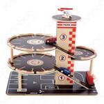 Hape Parcarea 2 niveluri și heliport, 3 vehicule, 3 ani+ (1019E0)