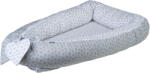 Bubaba babafészek pamutvászon L méret - Grey flower (41014) - multinet