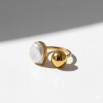 KÁRPÁTHY ékszer Abstract Round aranyozott gyűrű