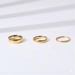 KÁRPÁTHY ékszer Aranyozott gyűrű kerekített széllel, 3 mm