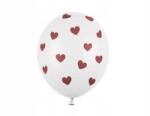 Party Deco Lufi, 30cm, Szívecskék, pasztell fehér, 50db (SB14P-228-008)