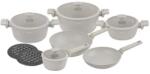 Klausberg Set oale si tigai marmorate cu capace 12 peise Klausberg KB-7969, crem