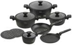 Klausberg Set oale marmorate cu tigaie clatite si capace 12 piese Klausberg KB-7966, negre