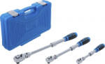 BGS technic Set chei cu clichet reversibil extensibil, articulat 6, 3 mm (1/4") - 10 mm (3/8") - 12, 5 mm (1/2"), 3 piese, BGS 25128 (B-25128)