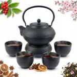 Sokomedica Teás Kanna, 1, 5L, öntöttvas, melegítővel, 4x csésze szett (880070)