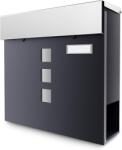 Edelhand postaláda, rozsdamentes acél, antracit, zárral, újságtartóval (Mailbox)