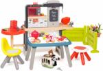 Smoby Restaurant cu bucătărie electronică Chef Corner Restaurant Smoby cu un loc de relaxare în grădină, valiză veterinară și un panda de pluș (SM312314-J) Bucatarie copii
