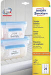 AVERY Etikett címke, 63, 5 x33, 9mm, fagyasztó 24 címke/ív, 25 ív/doboz, Avery fehér (L7970-25) - bestoffice
