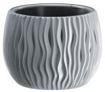 Prosperplast Virágcserép Sandy Bowl 240, 238x161 mm, Szürke, Betét (STP01255511)