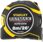 STANLEY XTHT0-33504, ruleta autolock fatmax 8m, Mylar®, BladeArmor, magnet fix, 8m/26Inch x 32mm + un carlig detasabil, blister (XTHT0-33504) - esell