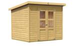 Karibu fából készült kerti ház KARIBU MERSEBURG 5 (68156) natur (LG1747)