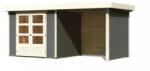 Karibu fából készült kerti ház KARIBU ASKOLA 3 + egy menedéket 240 cm (82923) terragrau (LG3235)