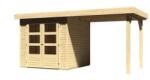 Karibu fából készült kerti ház KARIBU ASKOLA 2 + egy menedéket 240 cm (73245) natur (LG1762)