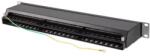 Lanberg Patch panel 48 port 1U 19" CAT. 6 FTP, árnyékolt, fekete PPS6-1048-B (PPS6-1048-B)