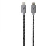 Epico Cablu de date ISTYLE fabric braided USB-C la Lightning 1.2m, Space Grey (9915101300183)