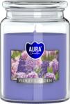 BISPOL Ароматна свещ Bispol Aura - Violet Garden, 500 g (snd99-343)