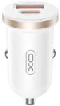 XO autós töltő CC56 PD 30W QC 1x USB 1x USB-C fehér