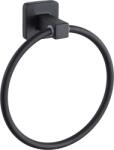 Quadrat Solo fém fali fekete törölközőtartó gyűrű