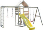 Wendi Toys Turn de joaca cu 2 platforme, panou de catarare, tobogan, leagan si modul de gimnastica (M41), Wendi Toys (M41) Casuta pentru copii