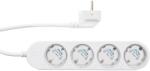 Shelly Power Strip 4 Gen4 Splitter 4 priză 1.5m alb (ALL-KON-STRIP4W-PM-GEN4)