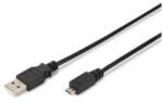  OEM USB Male la microUSB Male, Black (AK-300110-010-S)