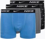 Nike Boxeri pentru bărbați Nike Everyday Cotton Stretch Trunk 3Pk UB1 cu imprimeu swoosh/gri/albastru uni