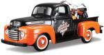 Maisto Harley-Davidson Custom, camionetă Ford F-1 din 1948 + FLH Duo Glide din 1958, 1: 24 (101232161-32180)