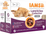 Iams 48x85g IAMS Advanced Nutrition Adult Land & Sea mix aszpikban nedves macskatáp 36+12 ingyen
