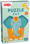 HABA Puzzle 2-in-1 - Elephant Kontúr kirakós 12 db Állatok (2011068001)