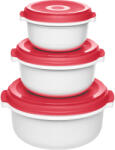 EMSA 518999 élelmiszertároló doboz Vörös, Fehér 3 db (518999)